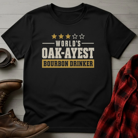 World's Oak-Ayest Bourbon Drinker T-Shirt