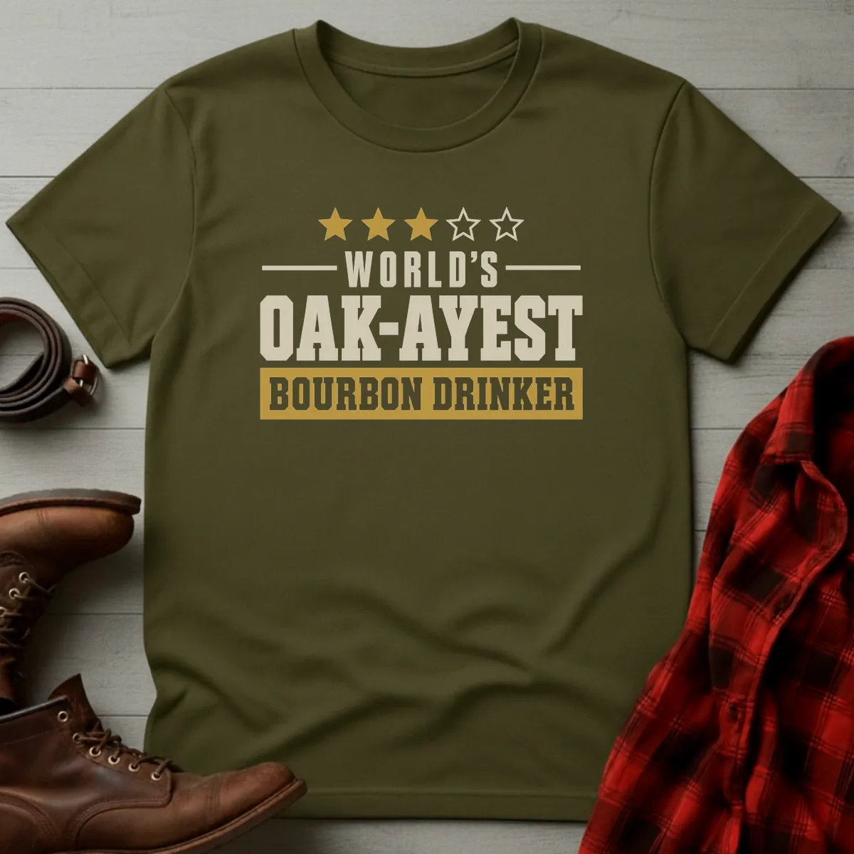 World's Oak-Ayest Bourbon Drinker T-Shirt