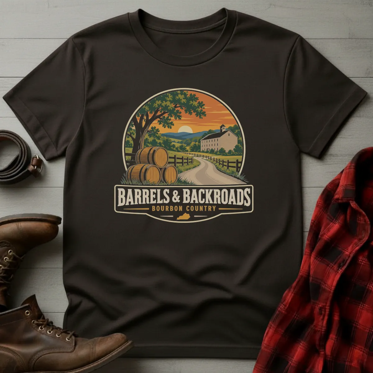 Barrels & Backroads Bourbon T-Shirt