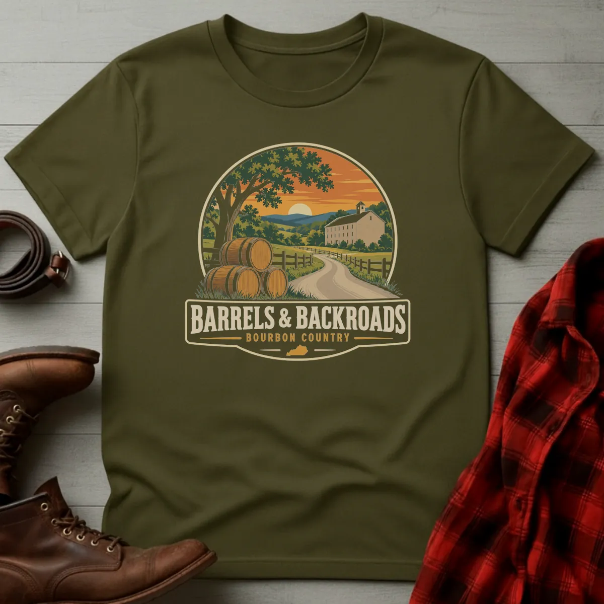 Barrels & Backroads Bourbon T-Shirt