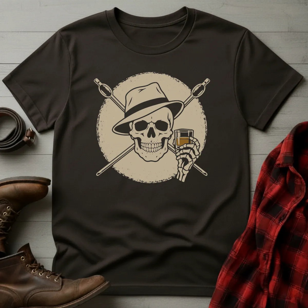 Skull Barrel Thieves Whiskey T-Shirt