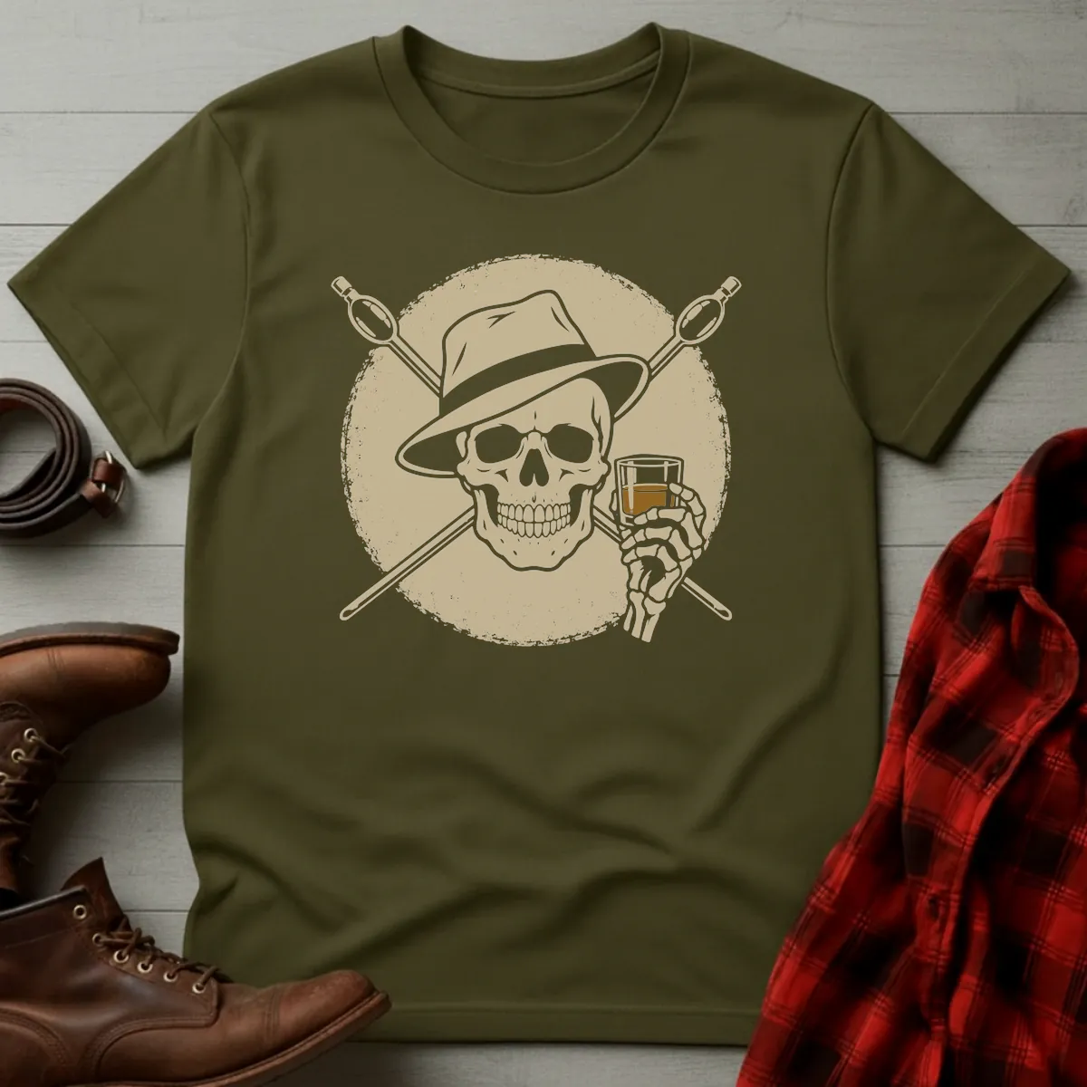 Skull Barrel Thieves Whiskey T-Shirt