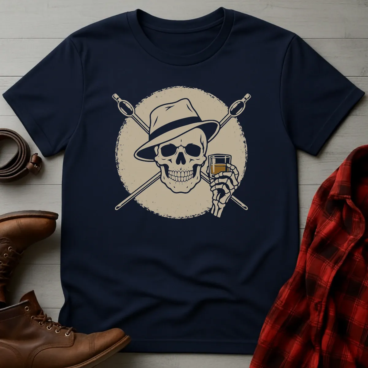 Skull Barrel Thieves Whiskey T-Shirt