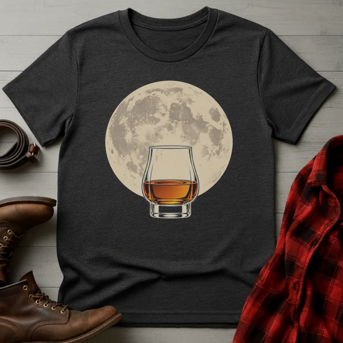 Full Moon Neat Whiskey T-Shirt