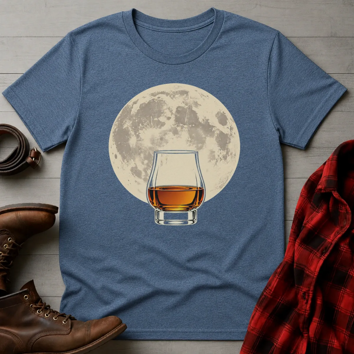 Full Moon Neat Whiskey T-Shirt