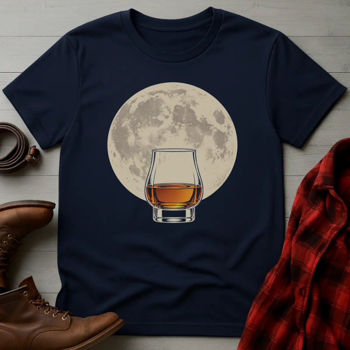 Full Moon Neat Whiskey T-Shirt