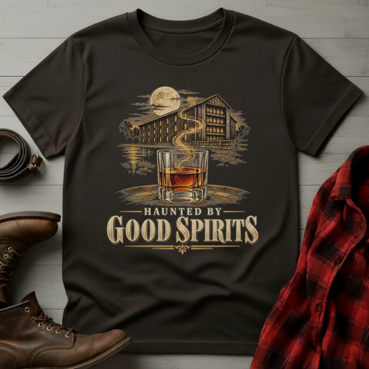 Haunted by Good Spirits Whiskey T-Shirt