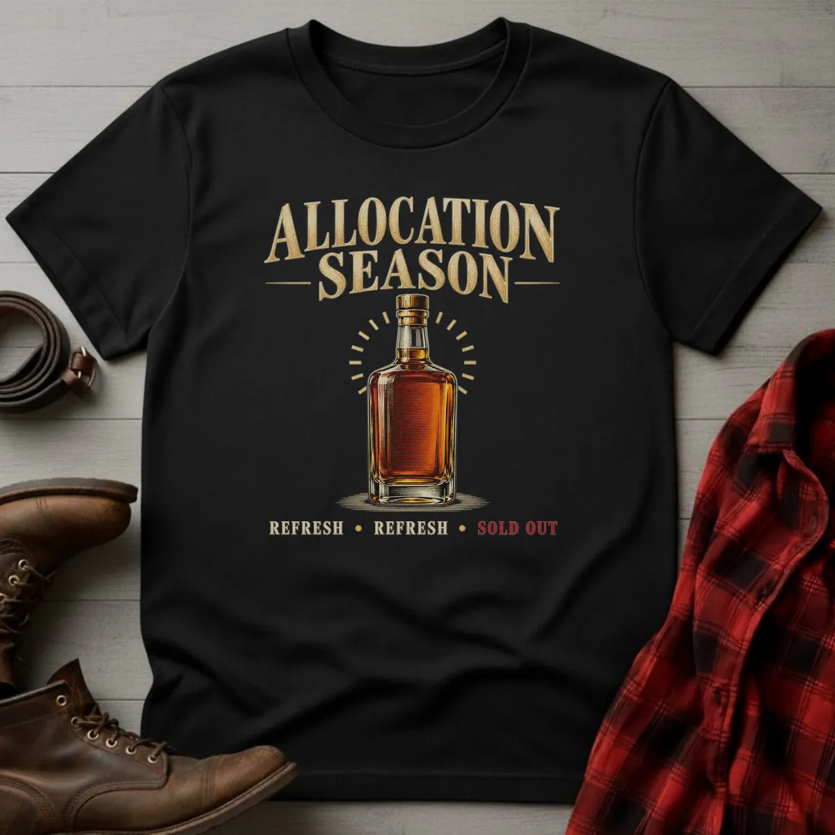 Allocation Season Whiskey Bottle T-Shirt