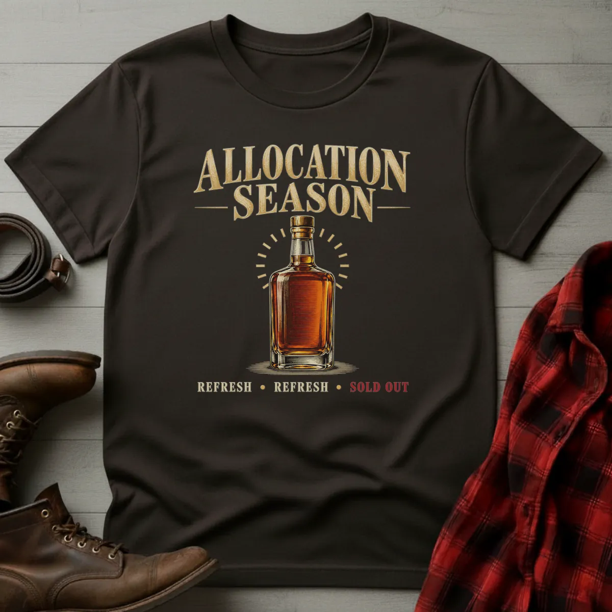 Allocation Season Whiskey Bottle T-Shirt