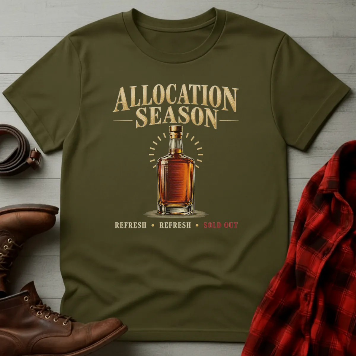 Allocation Season Whiskey Bottle T-Shirt