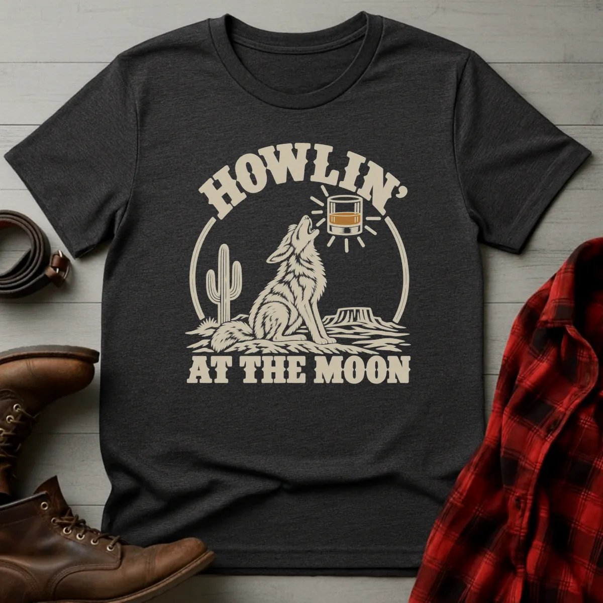 Howlin' at the Moon Whiskey T-Shirt