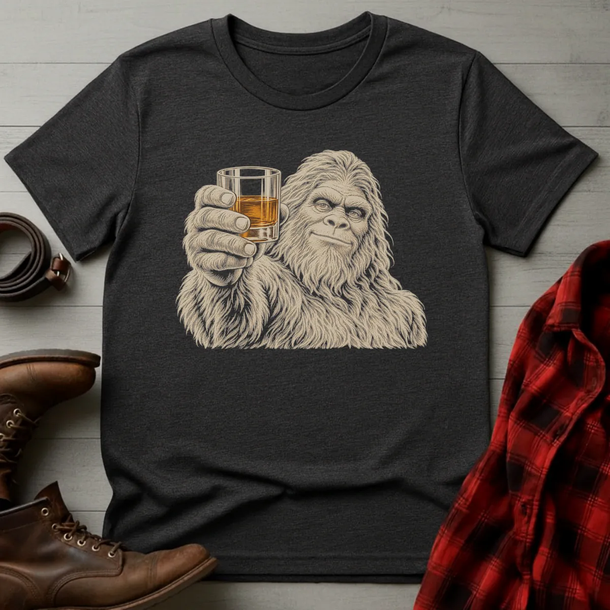 Bigfoot Whiskey Toast T-Shirt