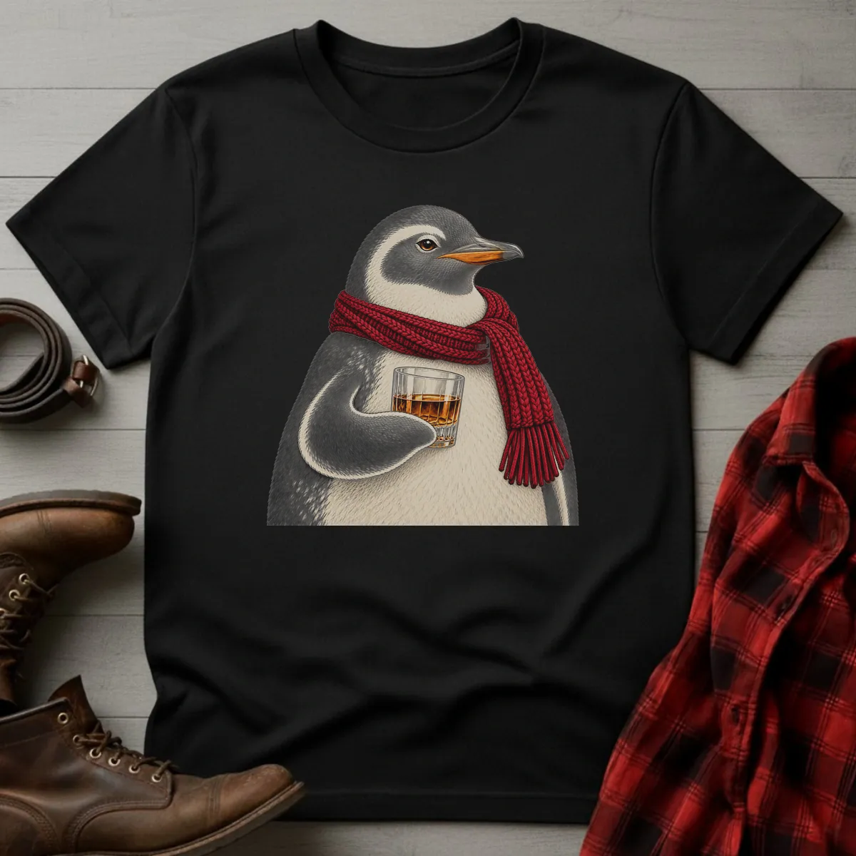 Penguin Whiskey Toast T-Shirt