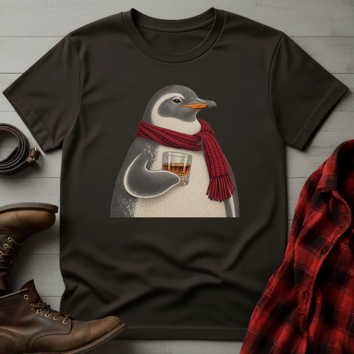 Penguin Whiskey Toast T-Shirt