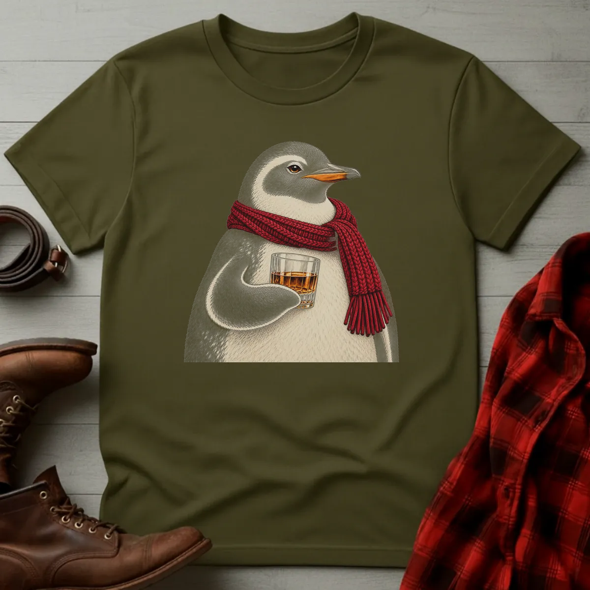 Penguin Whiskey Toast T-Shirt