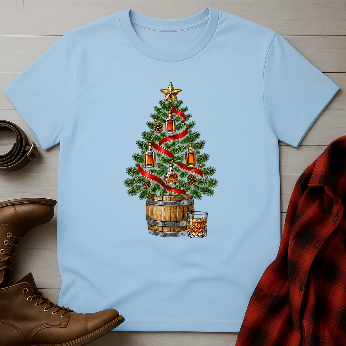 Whiskey Christmas Tree T-Shirt