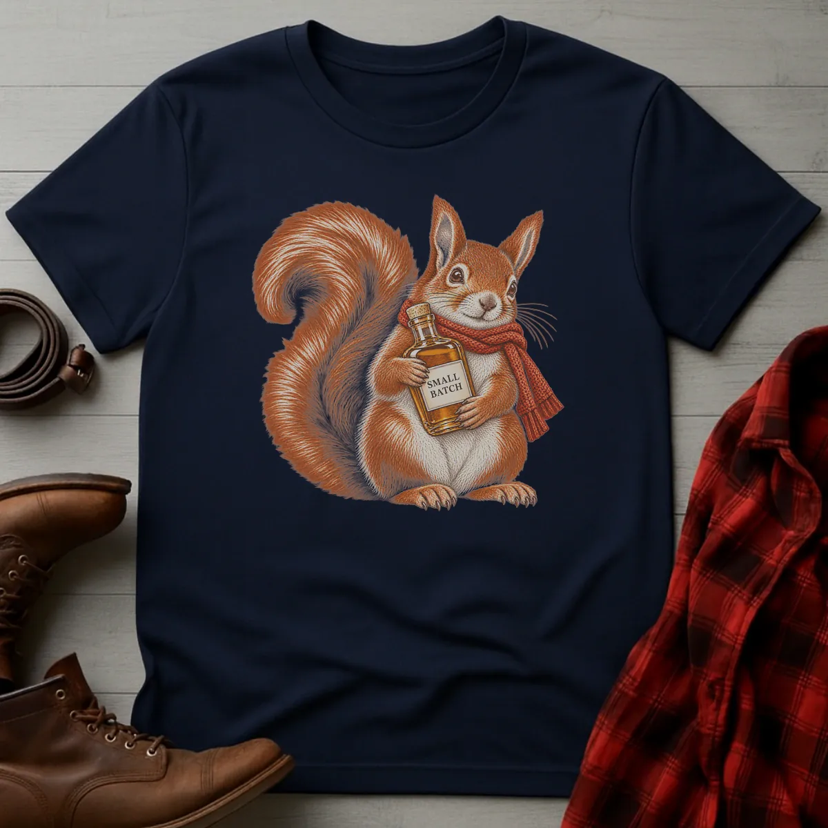 Small Batch Whiskey Squirrel T-Shirt