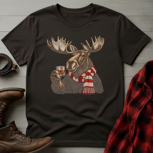Moose Whiskey Toast T-Shirt