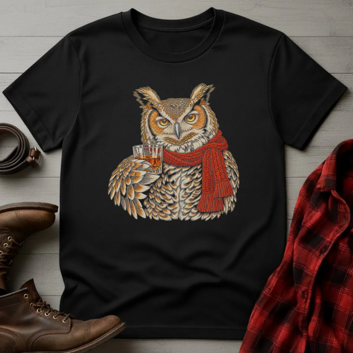 Owl Whiskey Toast T-Shirt