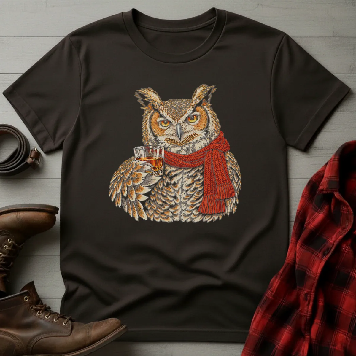 Owl Whiskey Toast T-Shirt