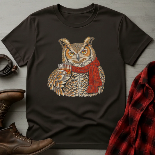 Owl Whiskey Toast T-Shirt