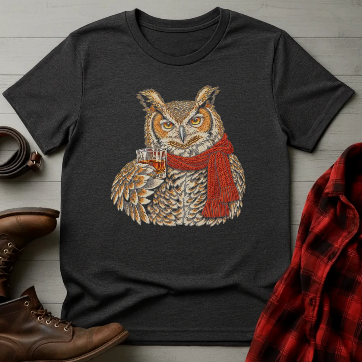 Owl Whiskey Toast T-Shirt