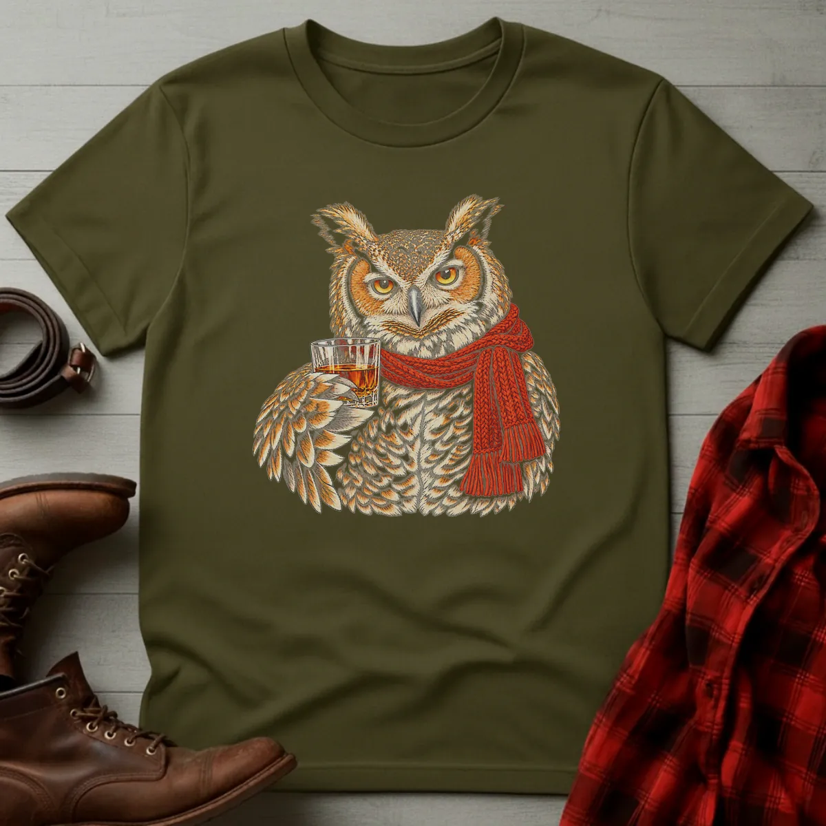 Owl Whiskey Toast T-Shirt
