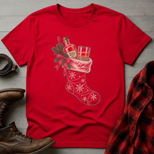 Whiskey Christmas Stocking T-Shirt