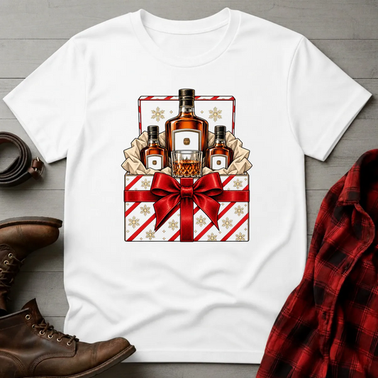 Christmas Whiskey Gift Box T-Shirt