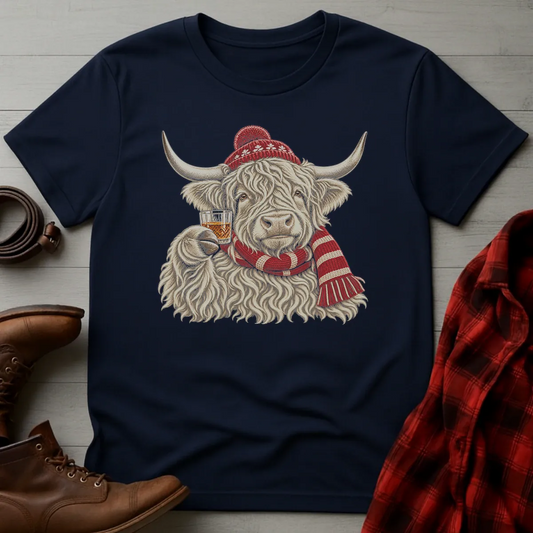 Highland Cow Whiskey Toast T-Shirt