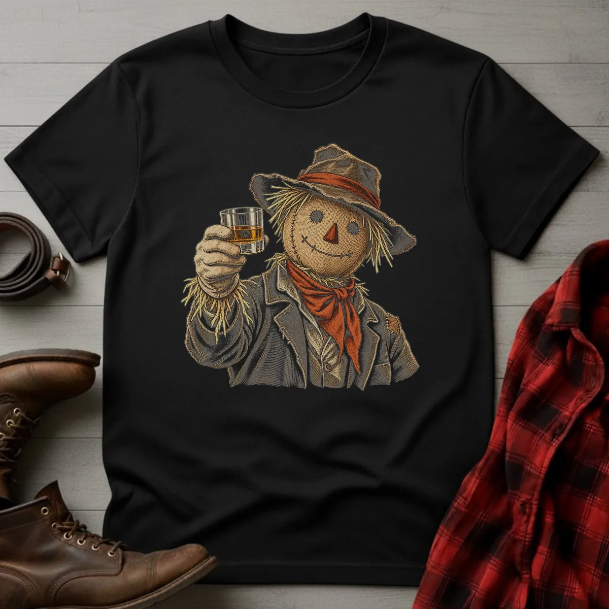 Scarecrow Whiskey Toast T-Shirt