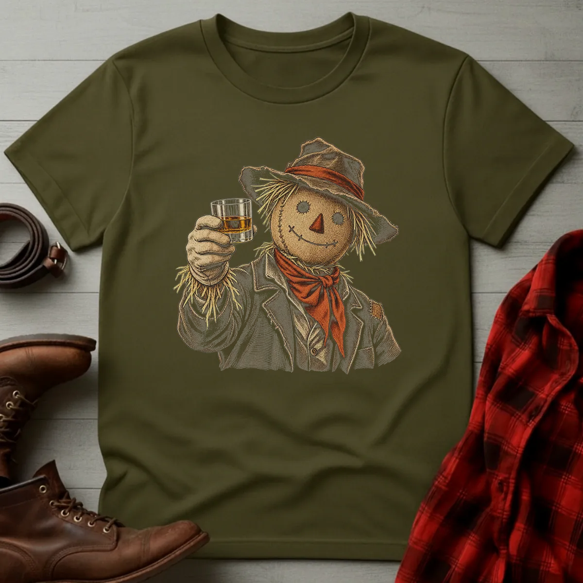 Scarecrow Whiskey Toast T-Shirt
