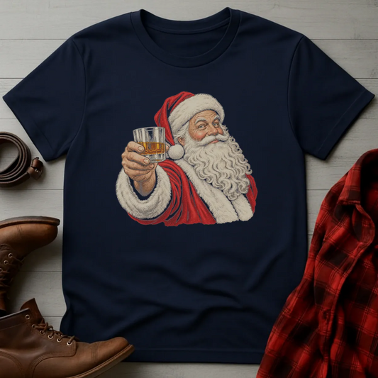 Santa Whiskey Toast T-Shirt