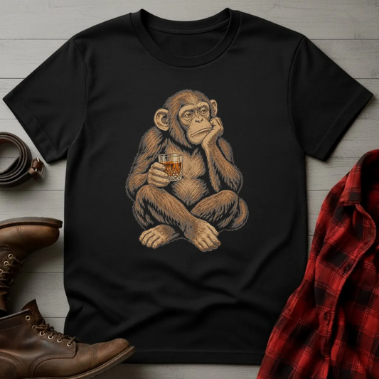 Thinking Chimp Whiskey T-Shirt