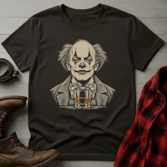 Clown Whiskey Portrait T-Shirt