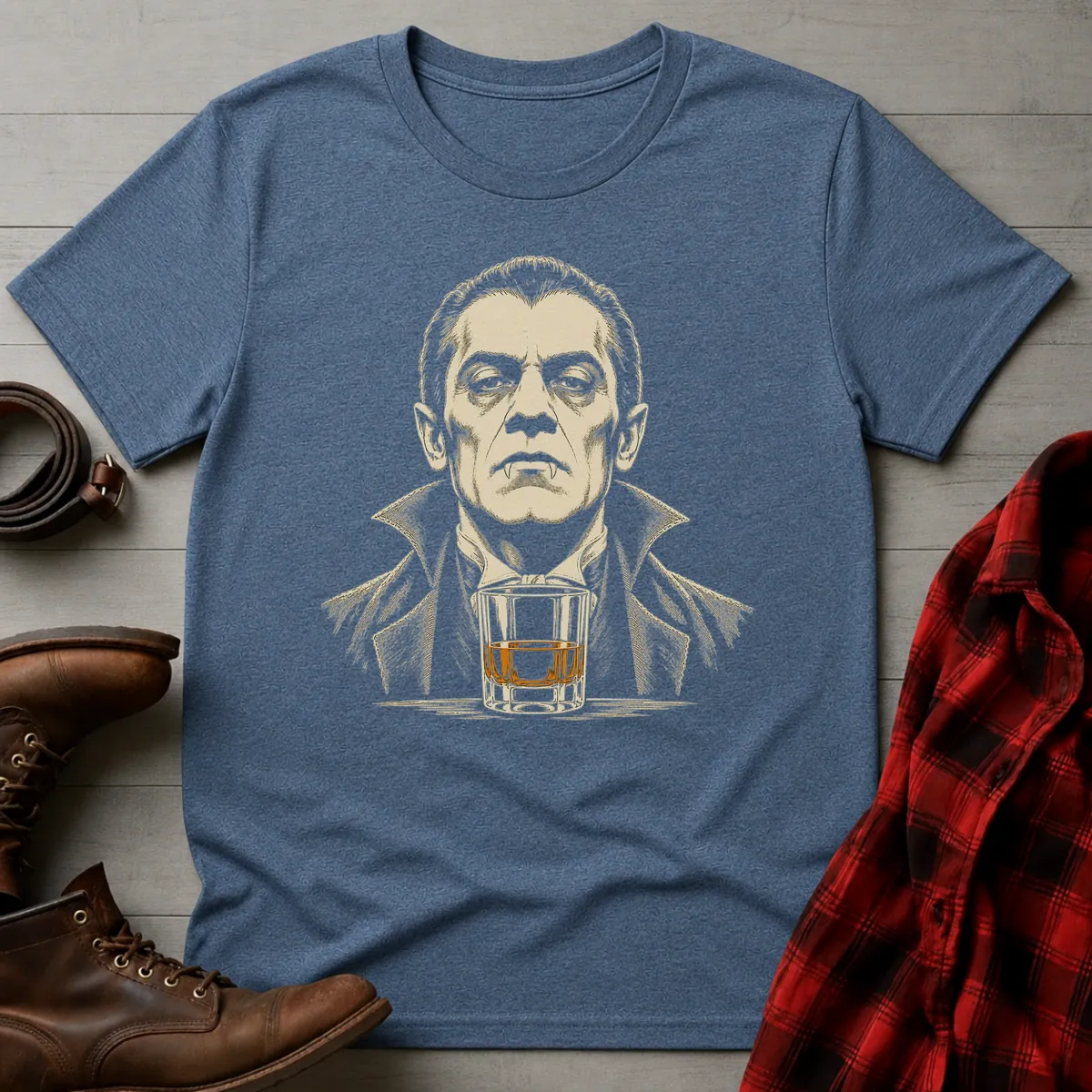 Dracula Whiskey Portrait T-Shirt