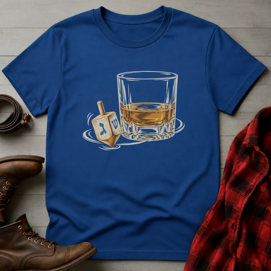 Hanukkah Dreidel Whiskey T-Shirt