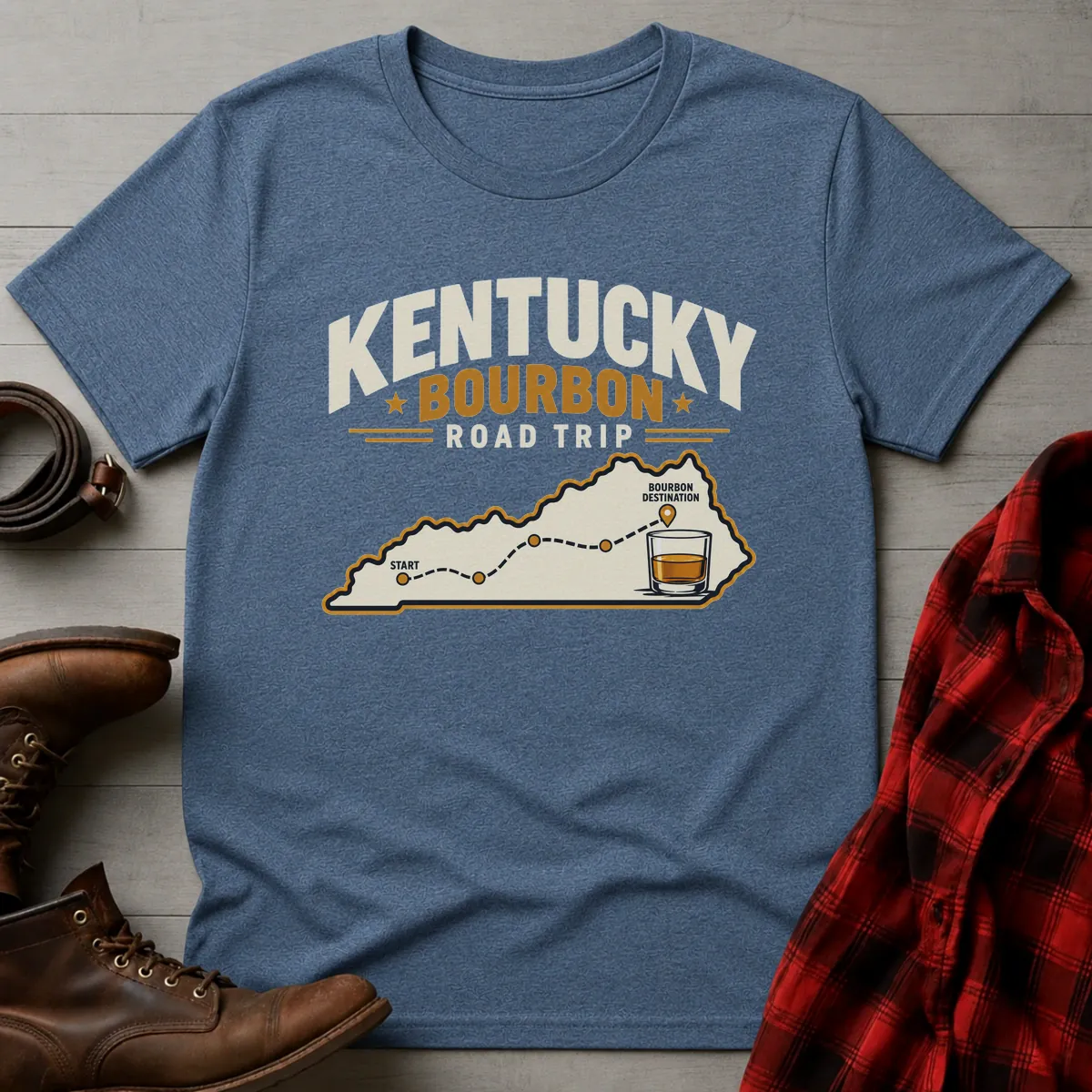 Kentucky Bourbon Road Trip Stops T-Shirt
