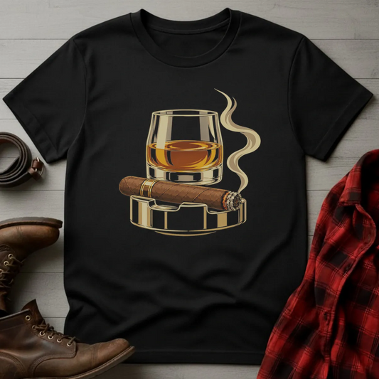 Whiskey & Cigar Emblem T-Shirt