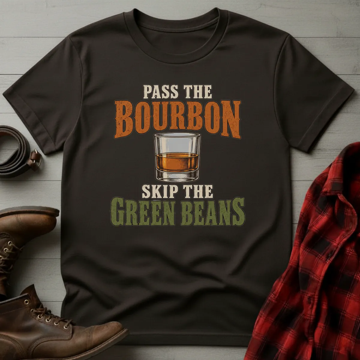 Pass Bourbon Skip Green Beans T-Shirt