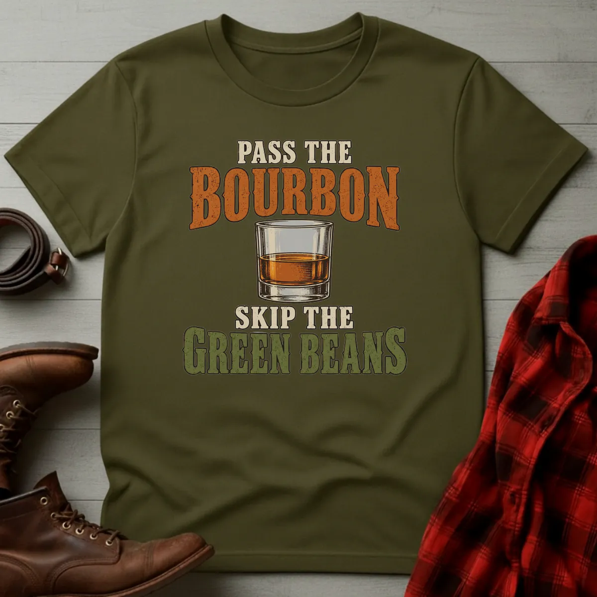 Pass Bourbon Skip Green Beans T-Shirt