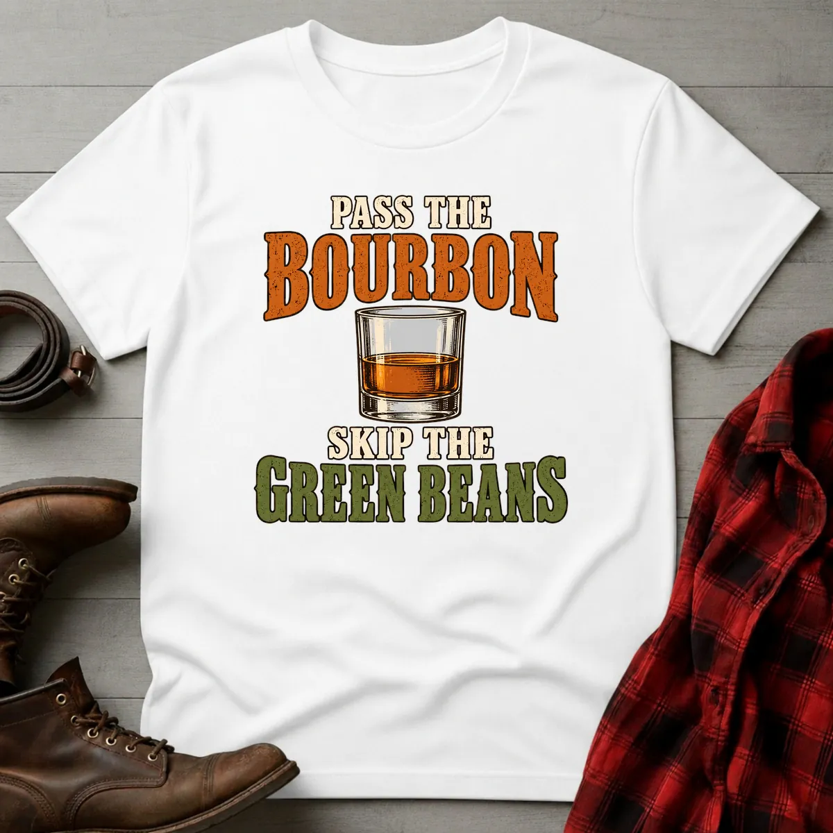 Pass Bourbon Skip Green Beans T-Shirt