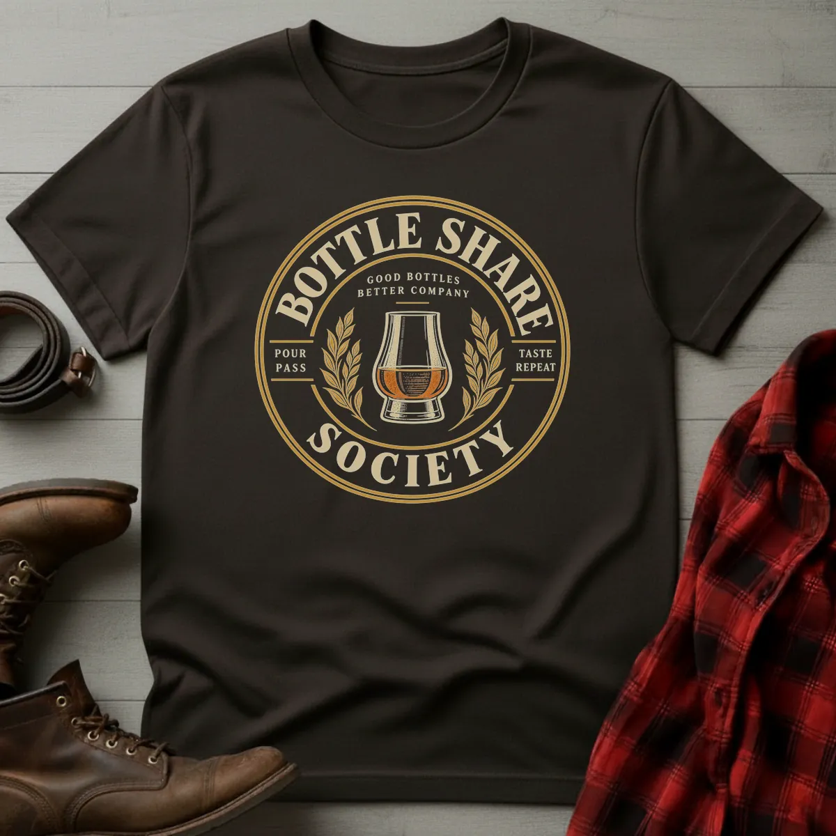Bottle Share Society Whiskey T-Shirt
