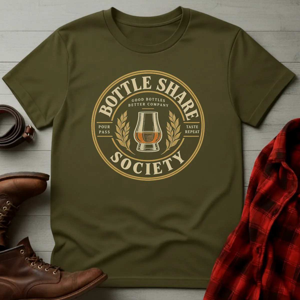 Bottle Share Society Whiskey T-Shirt