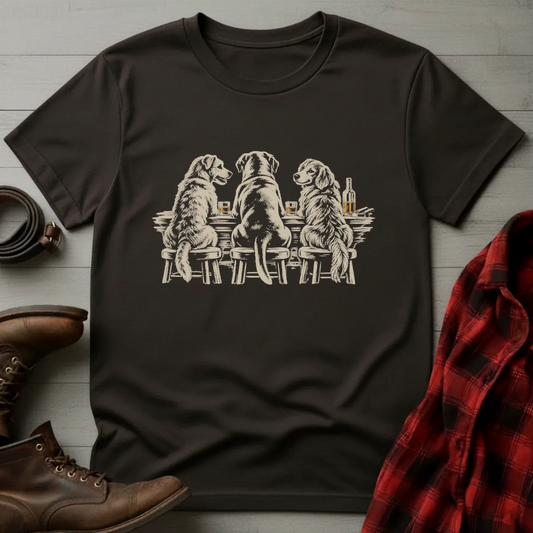 Whiskey Dogs Bar Buddies T-Shirt Dark Chocolate / S