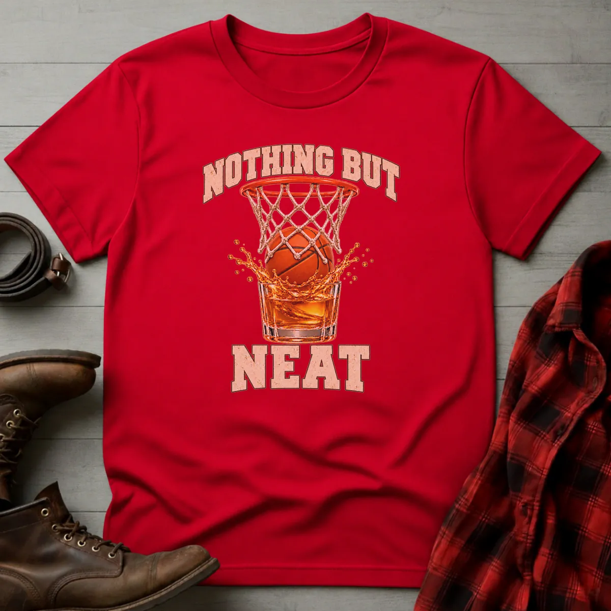 Nothing But Neat Basketball T-Shirt Red / S