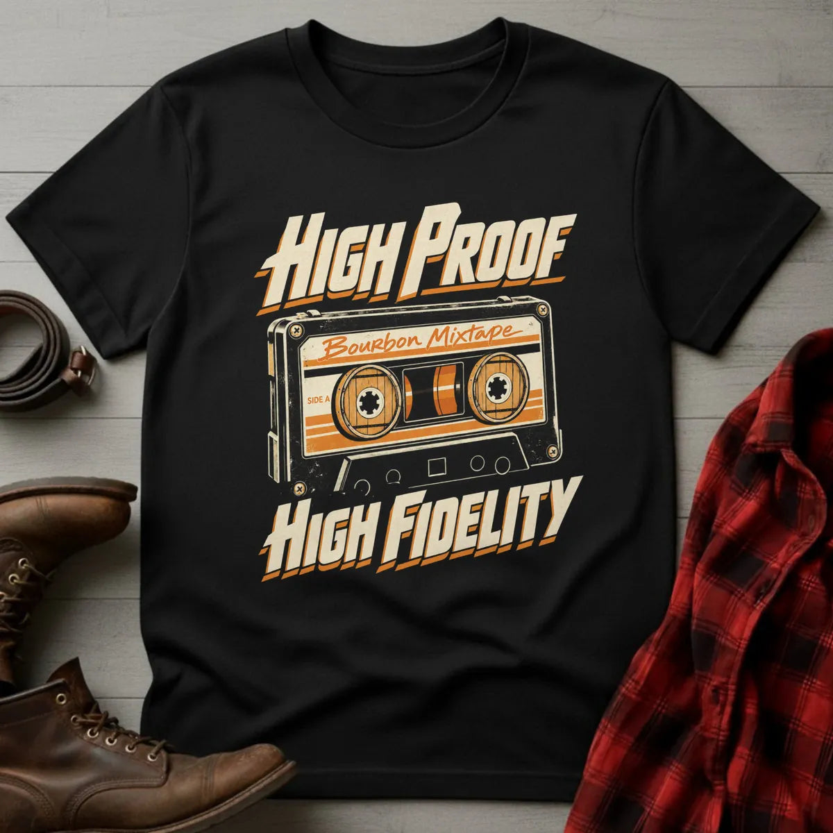 High Proof High Fidelity Mixtape T-Shirt Black / S