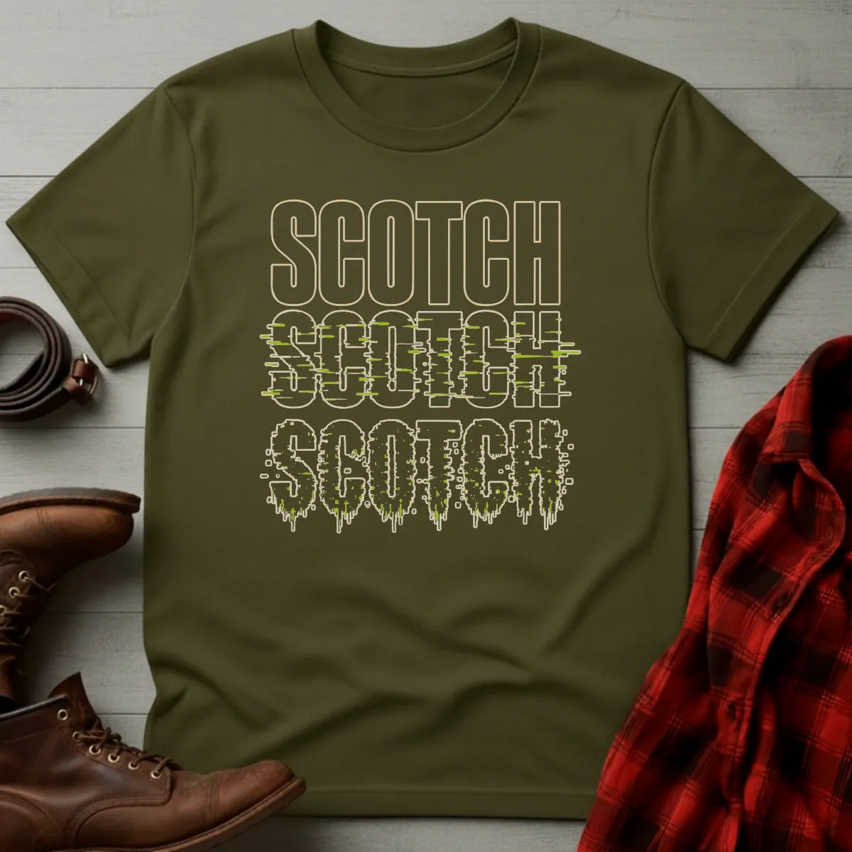 Scotch Glitch Distortion Whisky T-Shirt