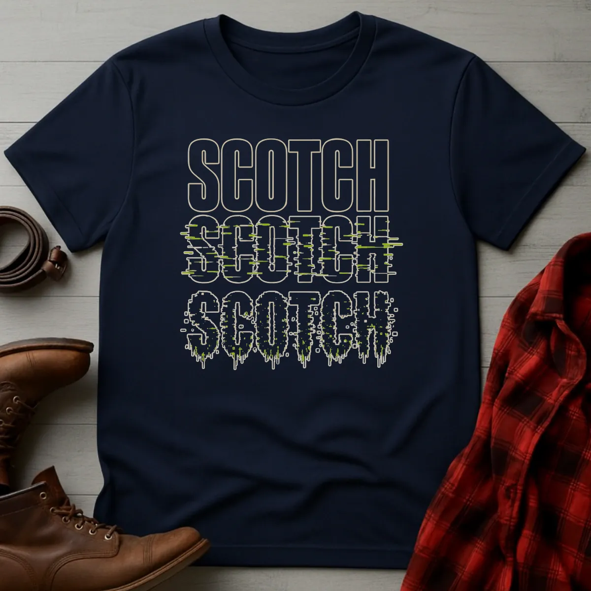 Scotch Glitch Distortion Whisky T-Shirt