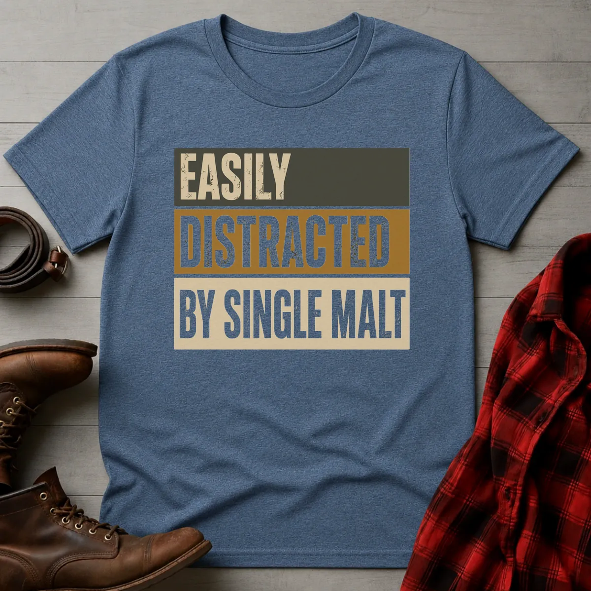 Easily Distracted by Single Malt Scotch Whisky T-Shirt